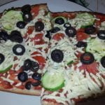 Pizza with vegan cheese