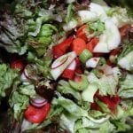 Red leaf lettuce salad
