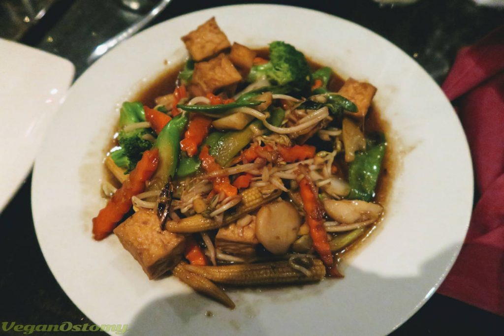 Tofu and sprout dish from restaurant in Orlando