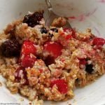 Ancient grain porridge and berries