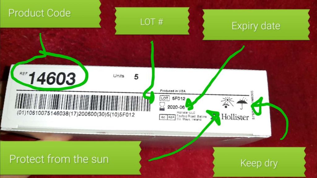 How to read ostomy product expiry date