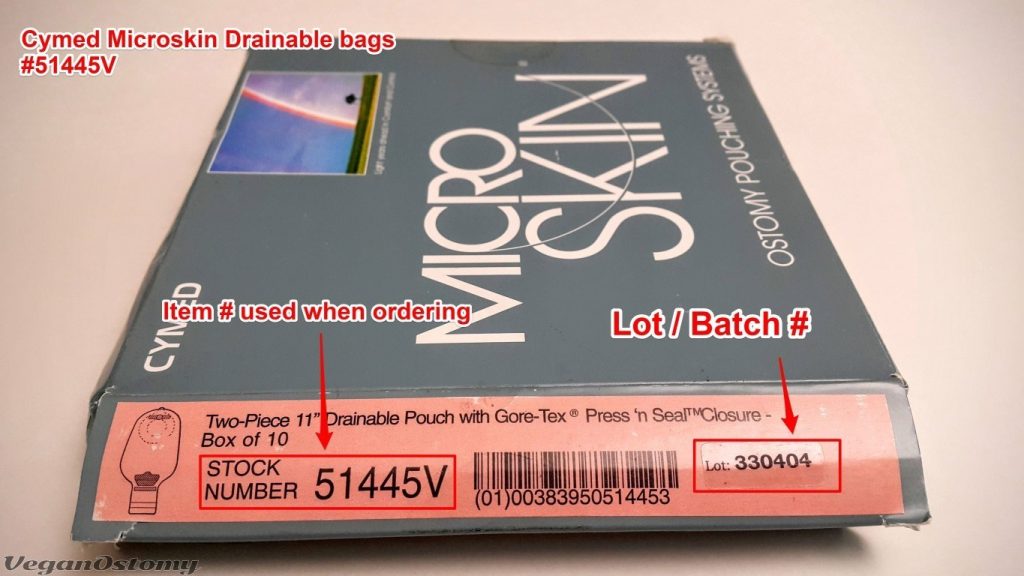 Cymed microskin pouch package info