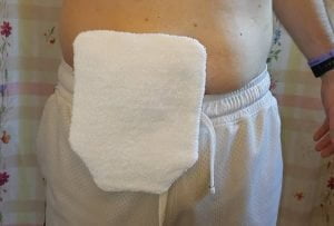 Wearing quick dry CS ostomy pouch cover