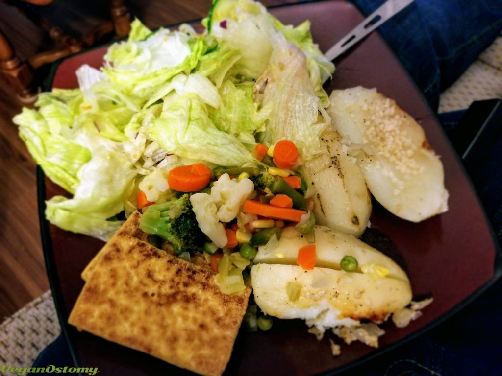 Tofu and potato salad